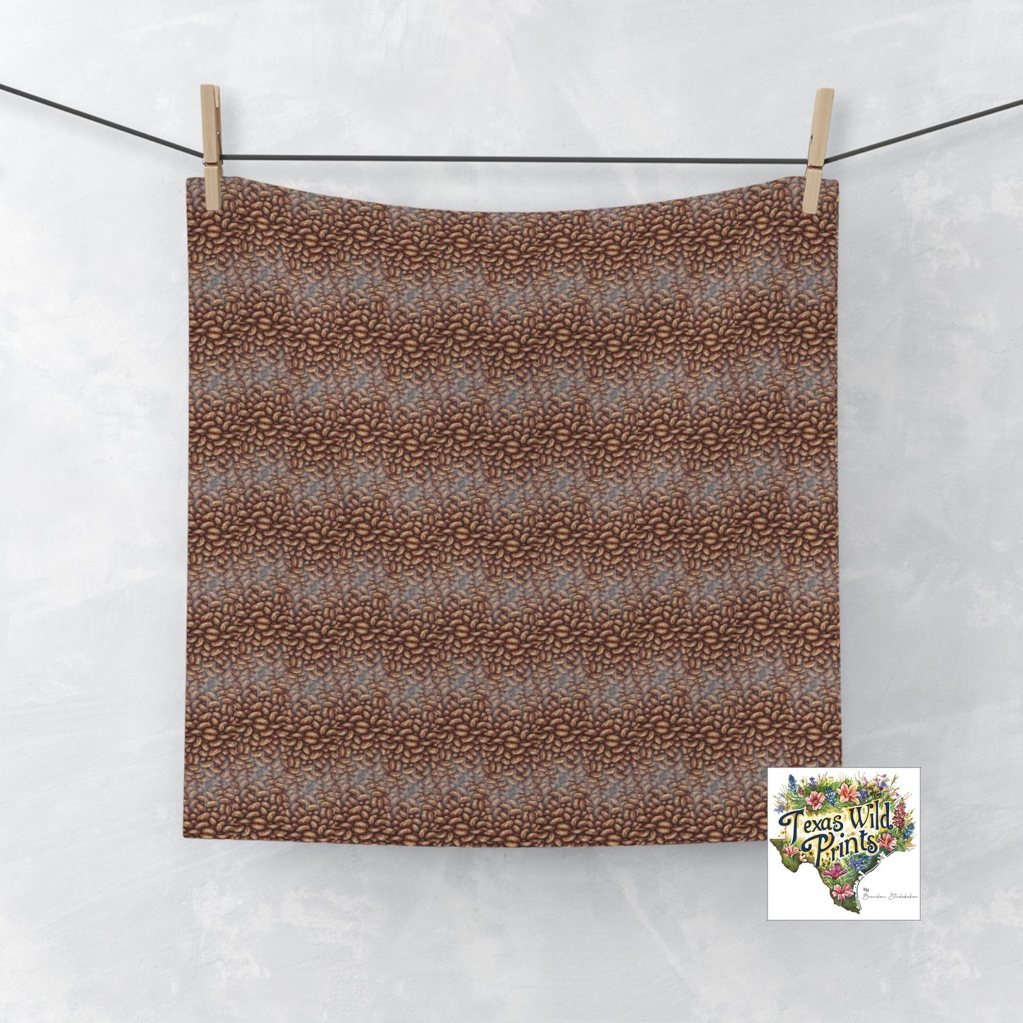 Unique Bean Art Towel Food Pattern Washcloth 13x13 Inch Rustic Kitchen Accent Southwestern Foodie Gift Hot Beans Bath Decor Novelty Home