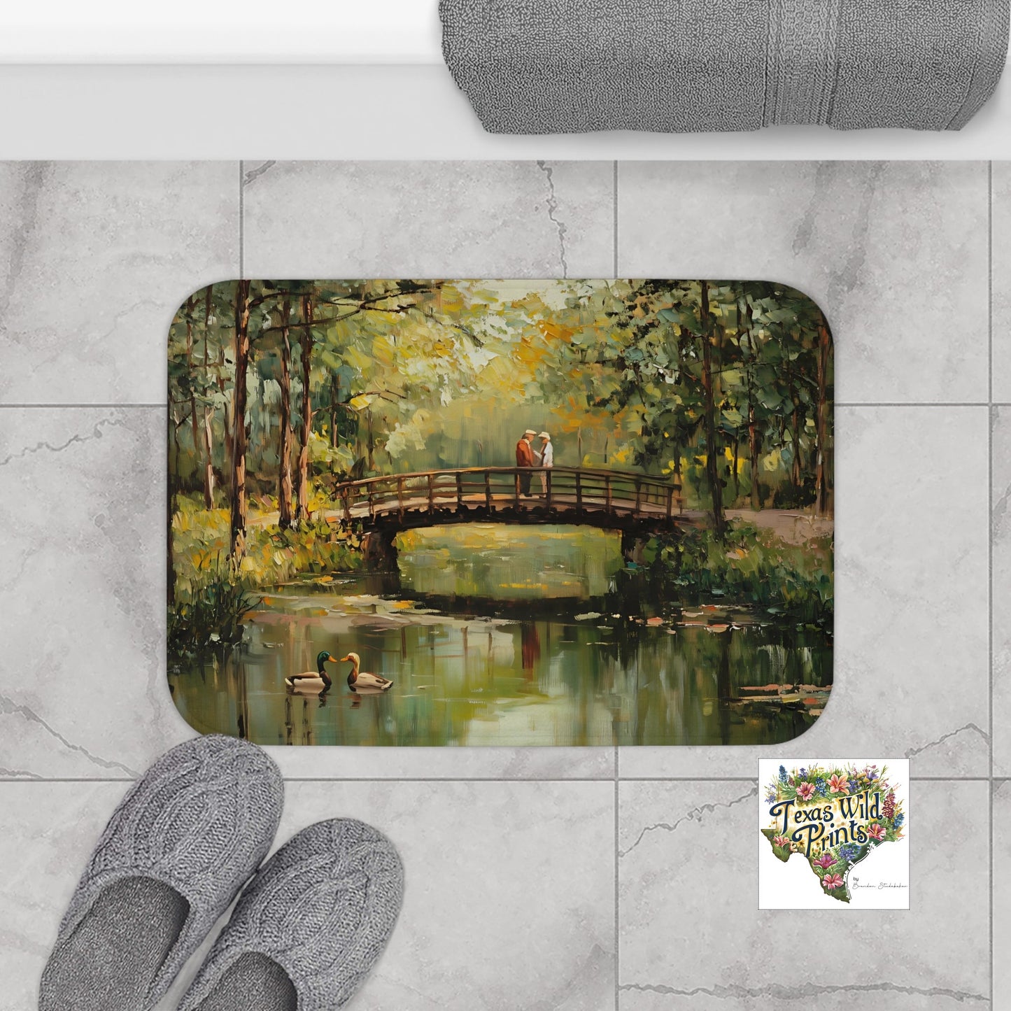 Woodland Love Scene Shower Curtain Love Themed Print 71x74 Inch Cottagecore Home Decor Gifts for Valentine's Day Anniversary Gift