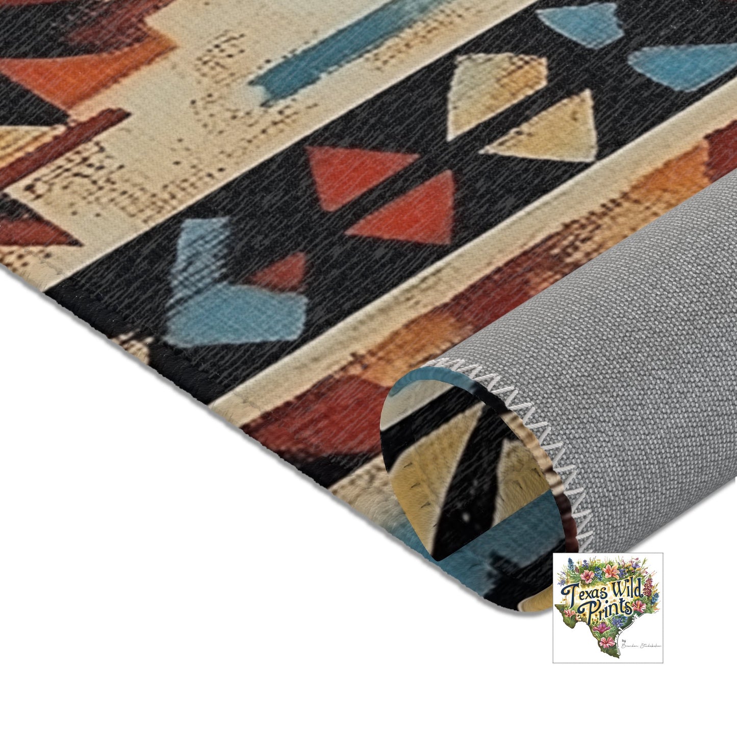 Small Southwestern Geometric Entryway Rug Earth Wisdom Tribal Inspired Pattern Rustic Santa Fe Decor Various Sizes Boho Home Gift