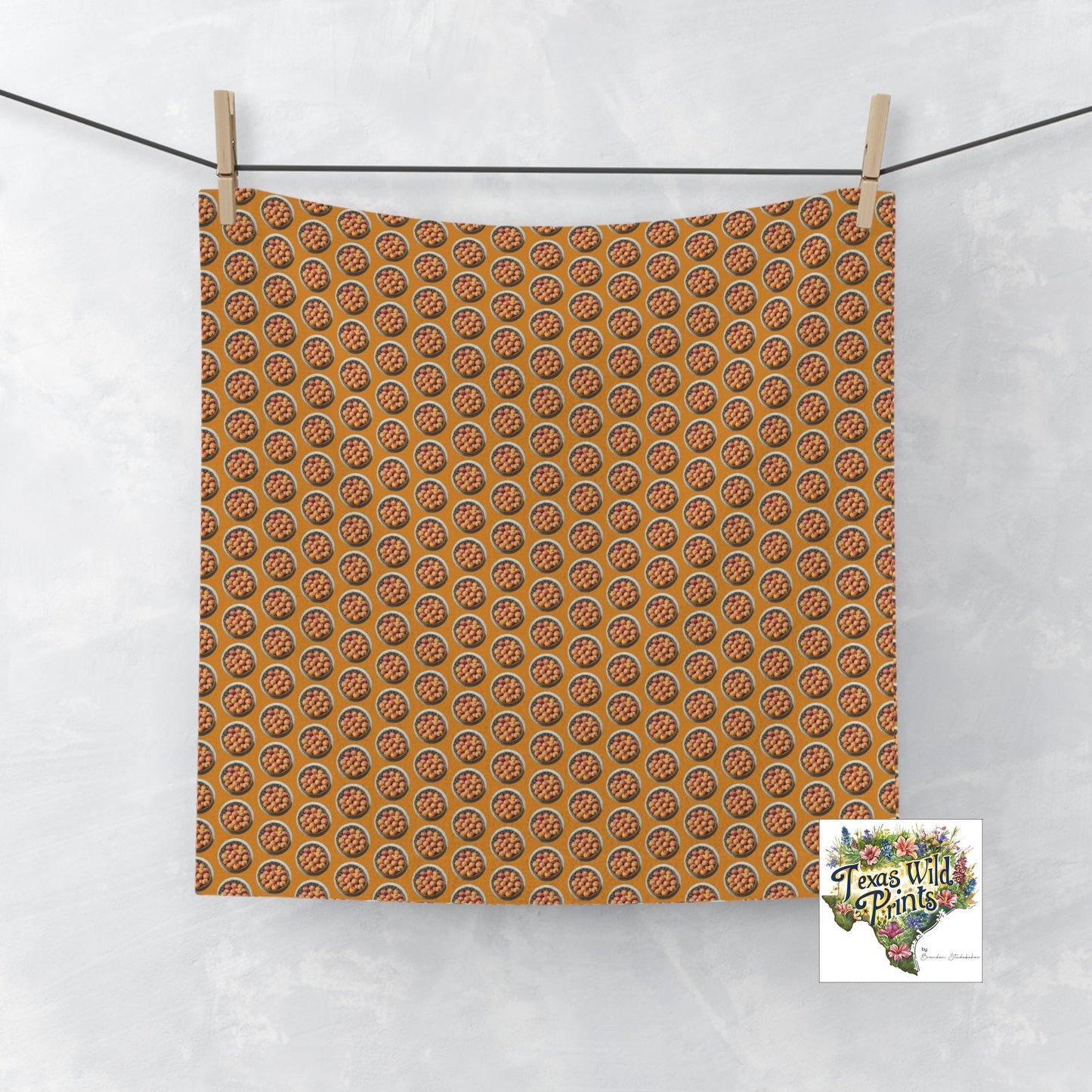 Decorative Peach Hand Towel Fruit Basket Design 16x28 Inch Kitchen Bathroom Decor Farmhouse Modern Accent Rustic Modern Gift