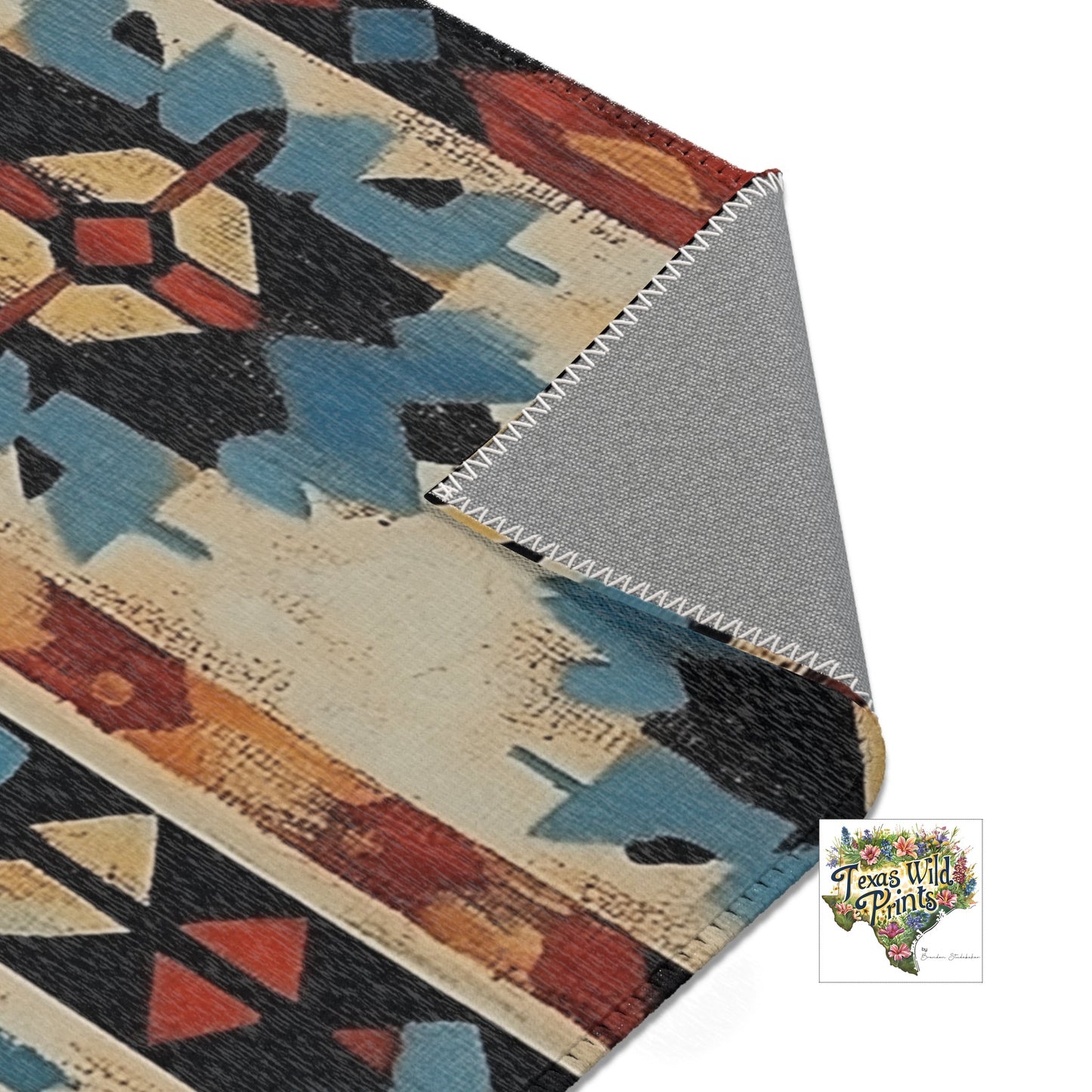 Small Southwestern Geometric Entryway Rug Earth Wisdom Tribal Inspired Pattern Rustic Santa Fe Decor Various Sizes Boho Home Gift