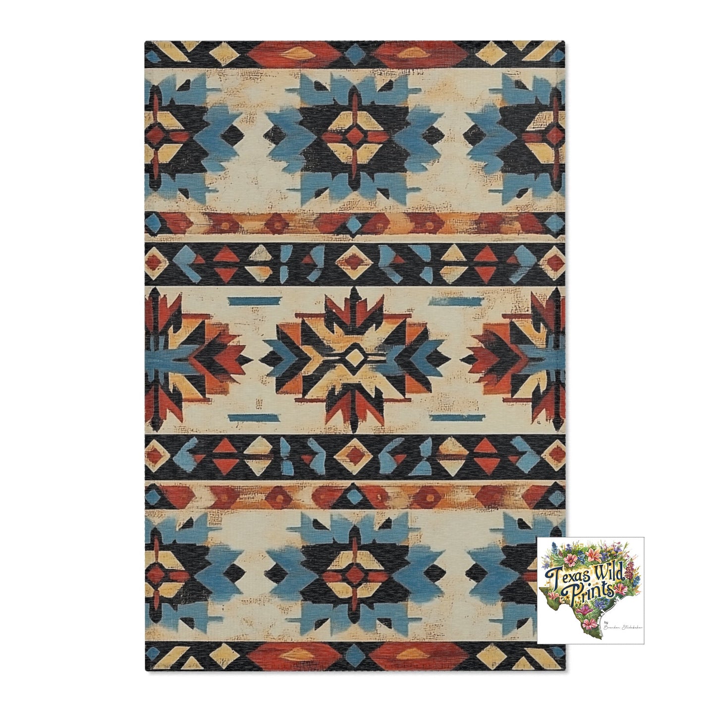 Small Southwestern Geometric Entryway Rug Earth Wisdom Tribal Inspired Pattern Rustic Santa Fe Decor Various Sizes Boho Home Gift