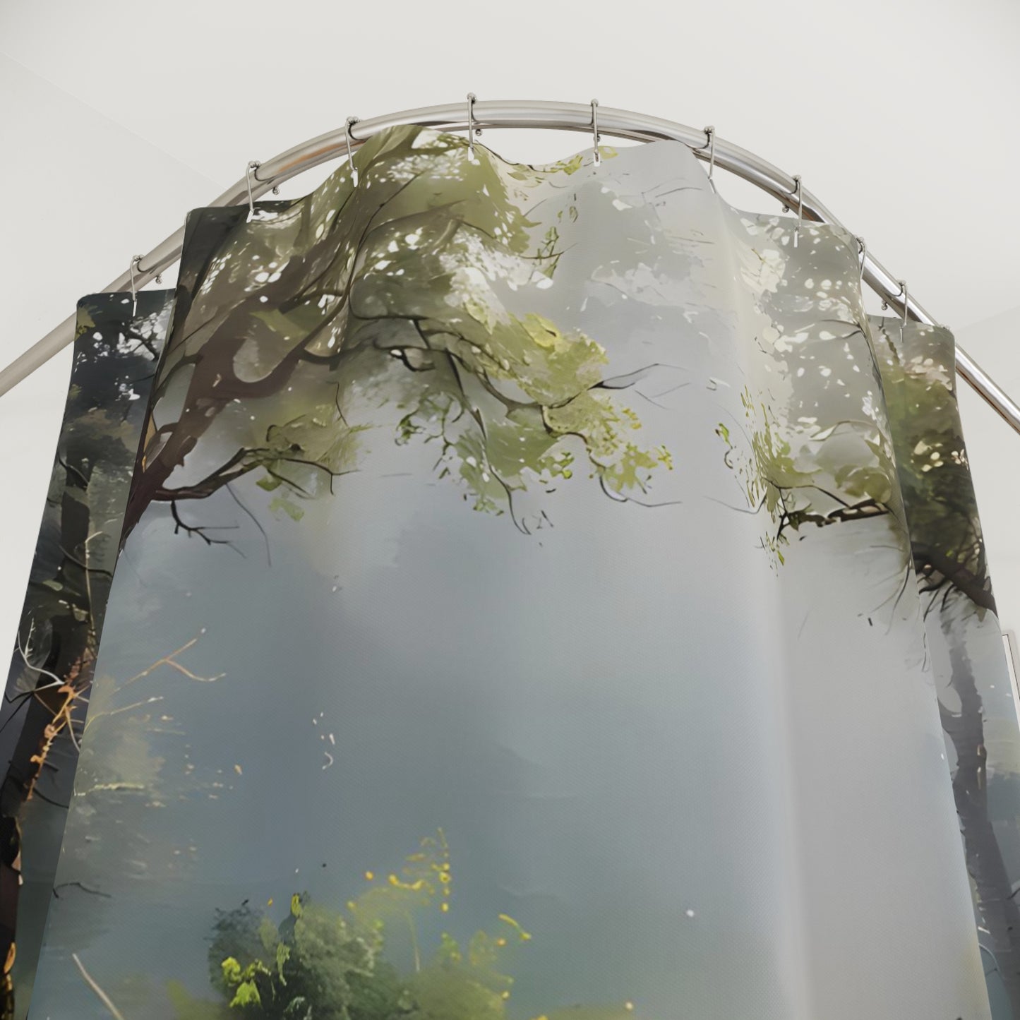 Rideau de douche Woodland Easter Bunny | 71x74" | Décor printemps et été