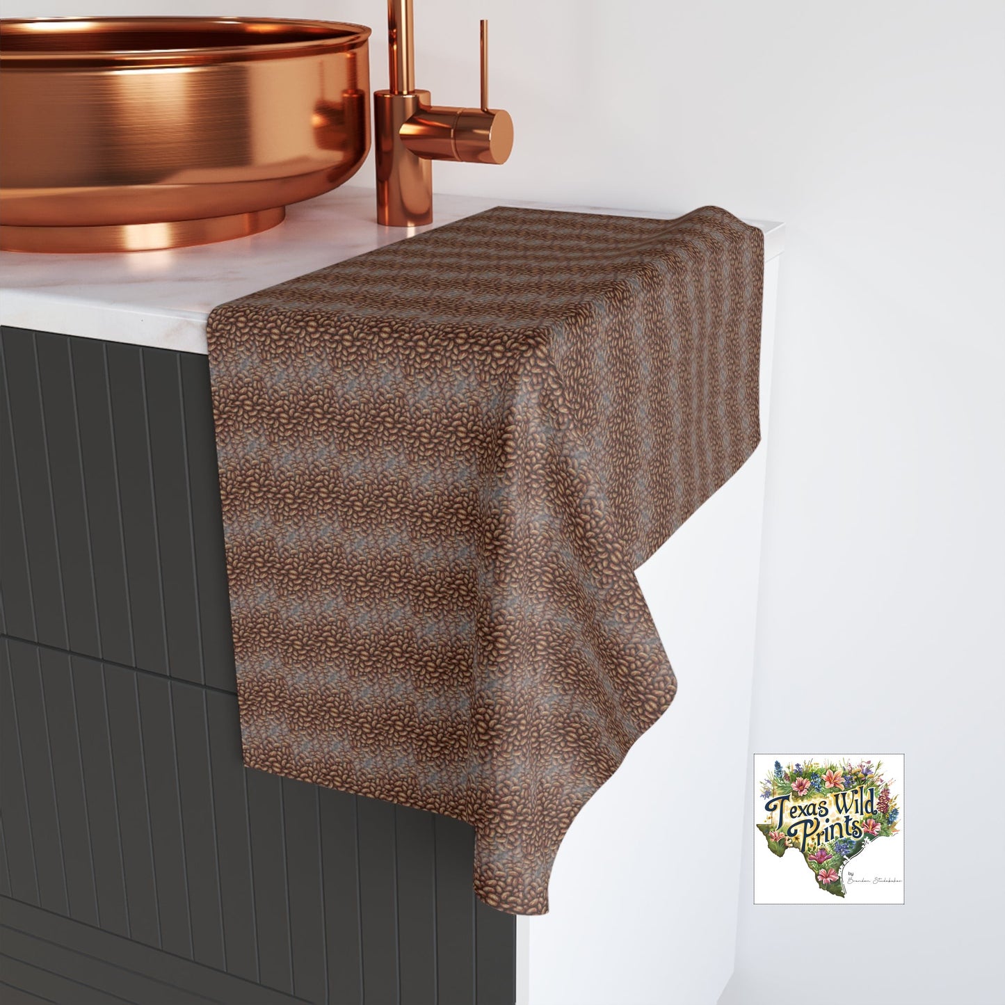 Pinto Beans Pattern Print Hand Towel | Premium | 16”x28” Guest Towel | Best Foodie Gift | Unique Southwestern Home Decor
