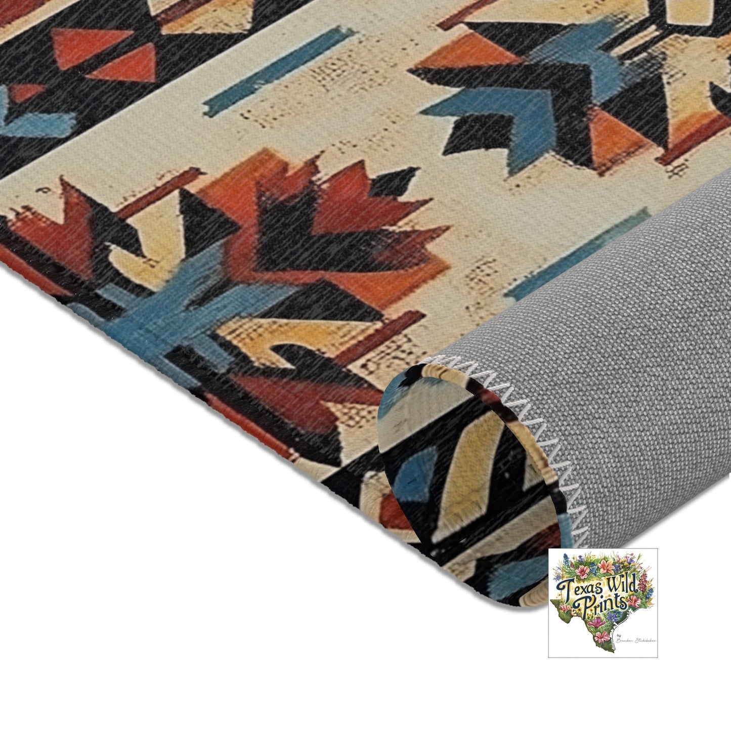Small Southwestern Geometric Entryway Rug Earth Wisdom Tribal Inspired Pattern Rustic Santa Fe Decor Various Sizes Boho Home Gift
