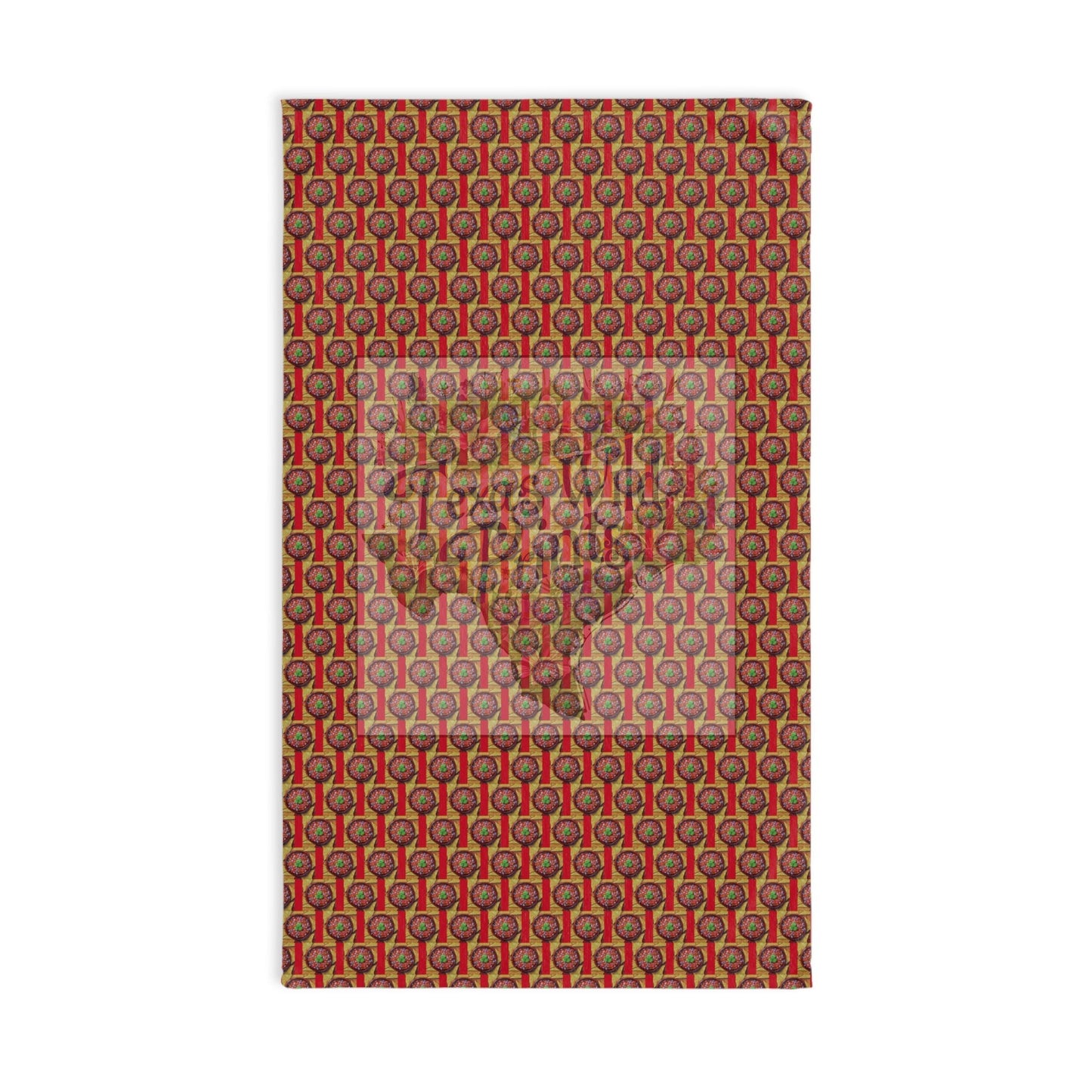 Fun Fresh Salsa Served with Chips Pattern Print | Hand Towel | Premium | 16”x28 | Modern Mexican Style Decor