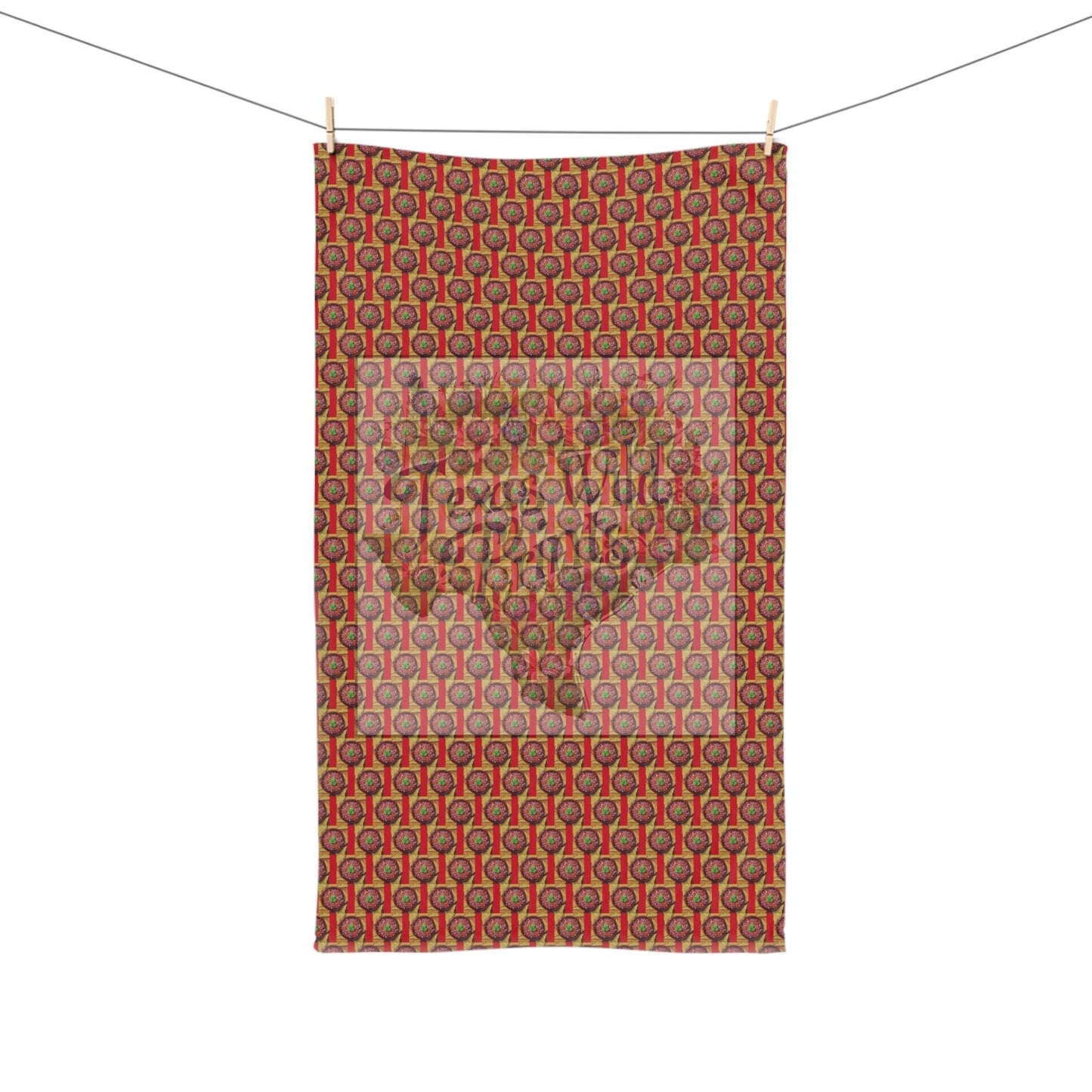 Fun Fresh Salsa Served with Chips Pattern Print | Hand Towel | Premium | 16”x28 | Modern Mexican Style Decor