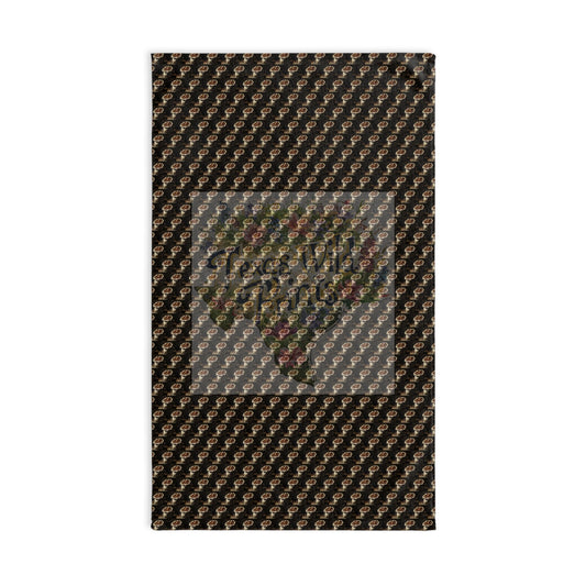 Pecans in Burlap Sack Pattern Print Hand Towel | Premium | 16”x28” Towel | Gift for Modern Art Lovers