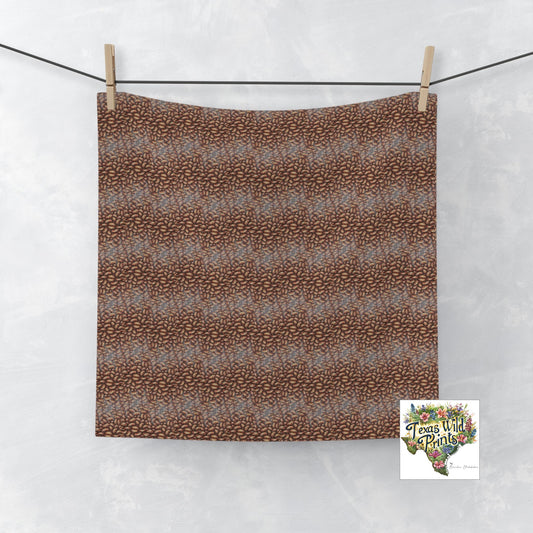 Unique Bean Art Towel Food Pattern Washcloth 13x13 Inch Rustic Kitchen Accent Southwestern Foodie Gift Hot Beans Bath Decor Novelty Home