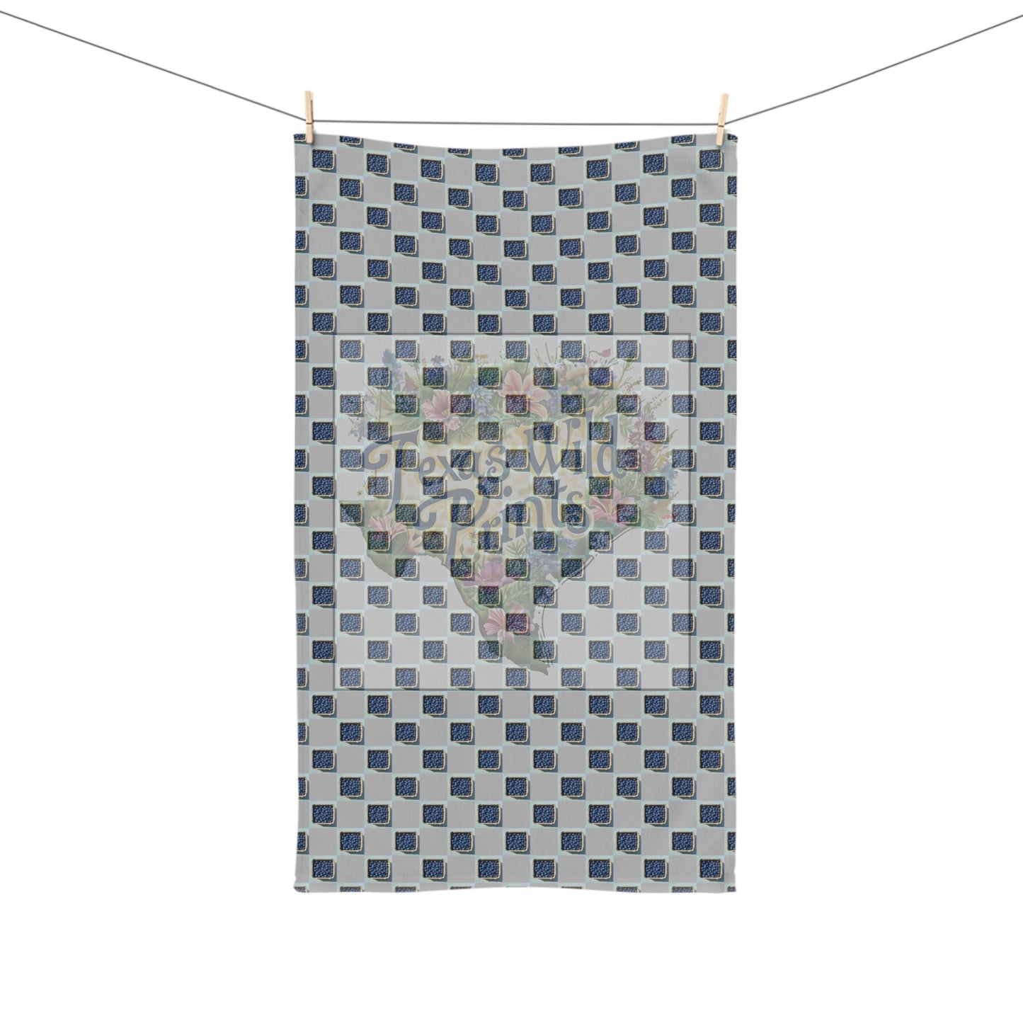 Blueberry Basket Pattern Print Decorative Hand Towel | Premium | 16”x28” Towel | Rustic & Farmhouse