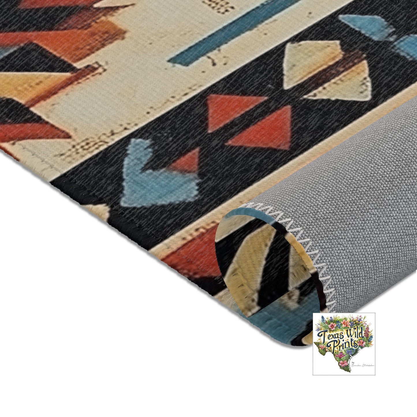 Small Southwestern Geometric Entryway Rug Earth Wisdom Tribal Inspired Pattern Rustic Santa Fe Decor Various Sizes Boho Home Gift
