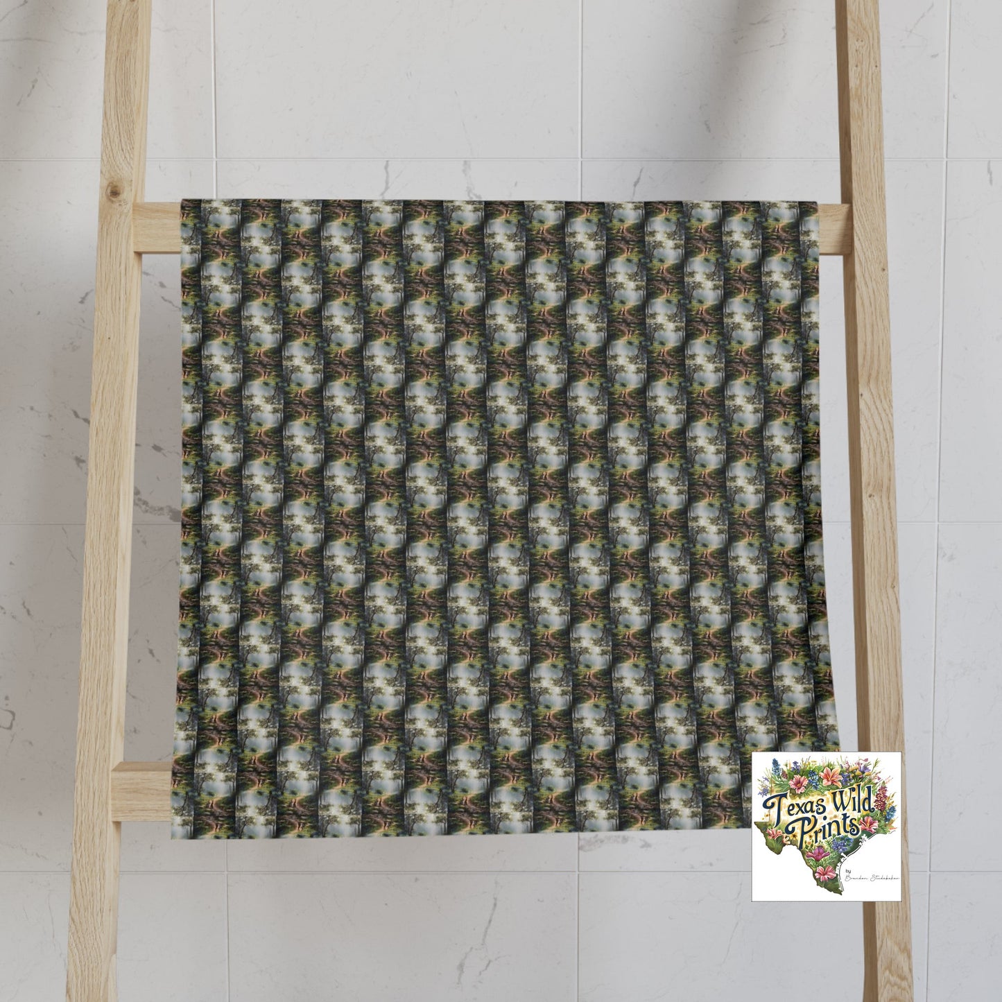 Woodland Bunny Rabbit Landscape Scene Hand Towel Premium 16x28 Rustic Farmhouse Retro Spring Bathroom Decor Unique Easter Holiday Gift