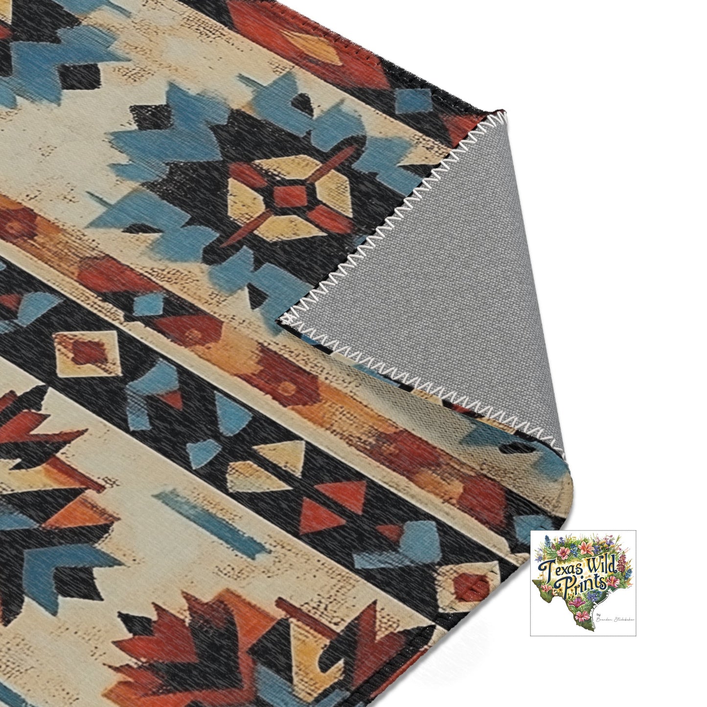 Small Southwestern Geometric Entryway Rug Earth Wisdom Tribal Inspired Pattern Rustic Santa Fe Decor Various Sizes Boho Home Gift
