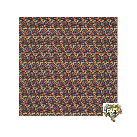 Sizzling Fajita Fiesta Washcloth Tex Mex Art Pattern 13x13 Inch Southwestern Decor Unique Kitchen Bath Decorative Towel Rustic American Design