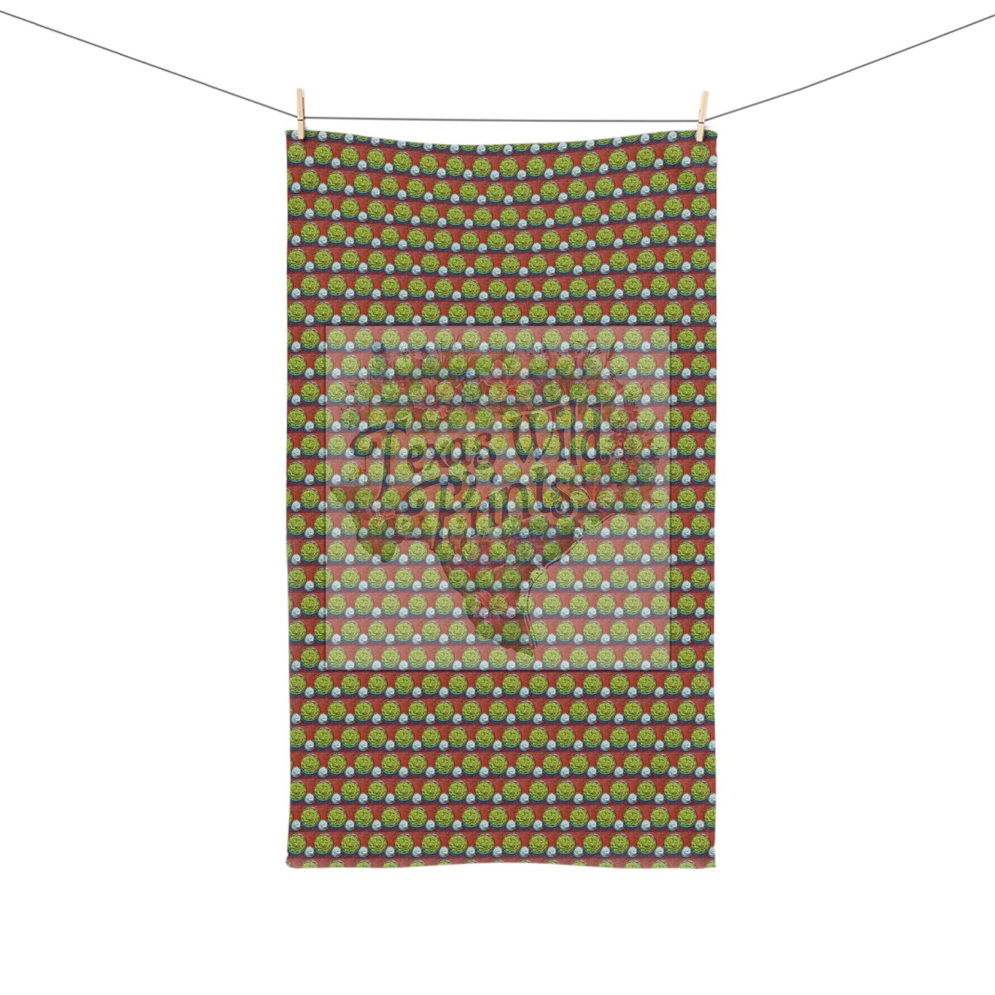 Guac and Sour Cream Dip Pattern Print Hand Towel | Premium | 16”x28” Towel | Food Themed, Southwestern