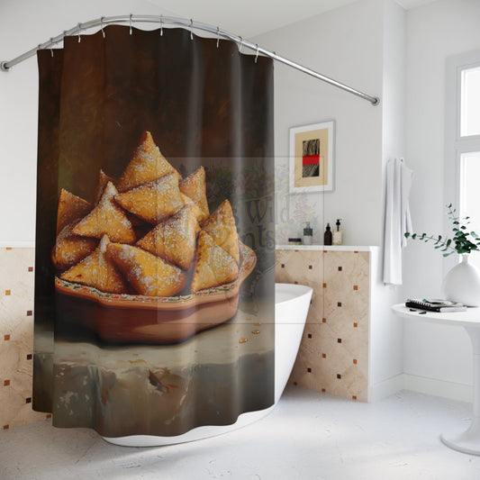 Rideau de douche Sopapilla | Art culinaire | Cadeau unique | 74"x71"