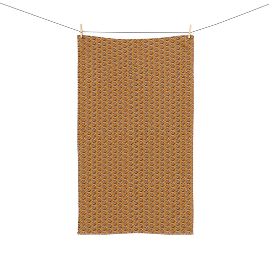 Decorative Peach Hand Towel Fruit Basket Design 16x28 Inch Kitchen Bathroom Decor Farmhouse Modern Accent Rustic Modern Gift