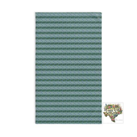 Rustic Blue Mistflower Pattern Hand Towel Floral Bathroom Decor 16x28 Texas Wildflowers Farmhouse Country Style French Country Home Accent