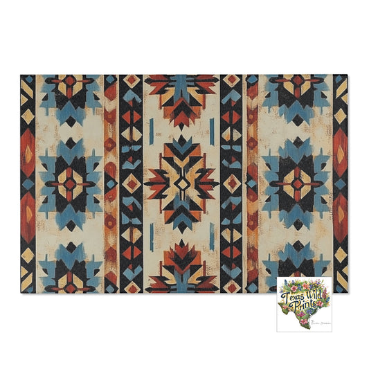 Small Southwestern Geometric Entryway Rug Earth Wisdom Tribal Inspired Pattern Rustic Santa Fe Decor Various Sizes Boho Home Gift