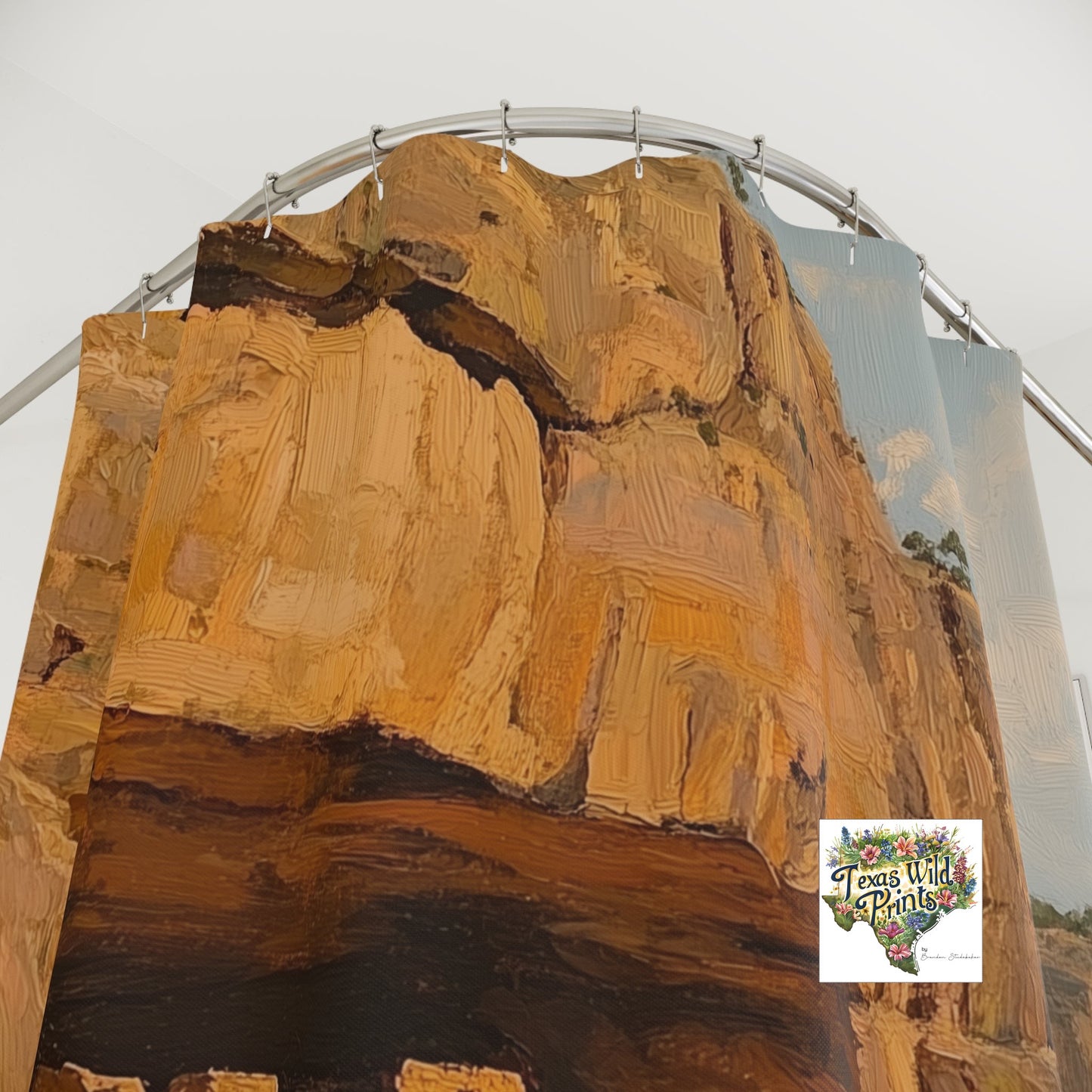 Indian Inspired Custom Southwestern Shower Curtain Ancient Cliff Dwelling Art MTO 71x74 Fabric Rustic Bathroom Decor Long Lasting Design