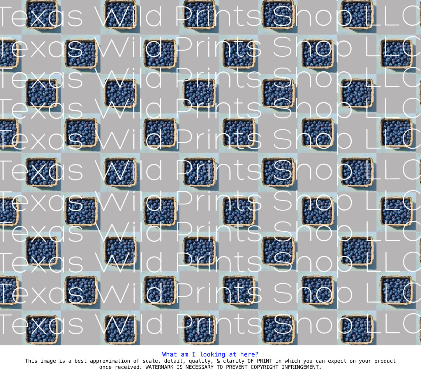 Blueberry Basket Pattern Print Decorative Hand Towel | Premium | 16”x28” Towel | Rustic & Farmhouse