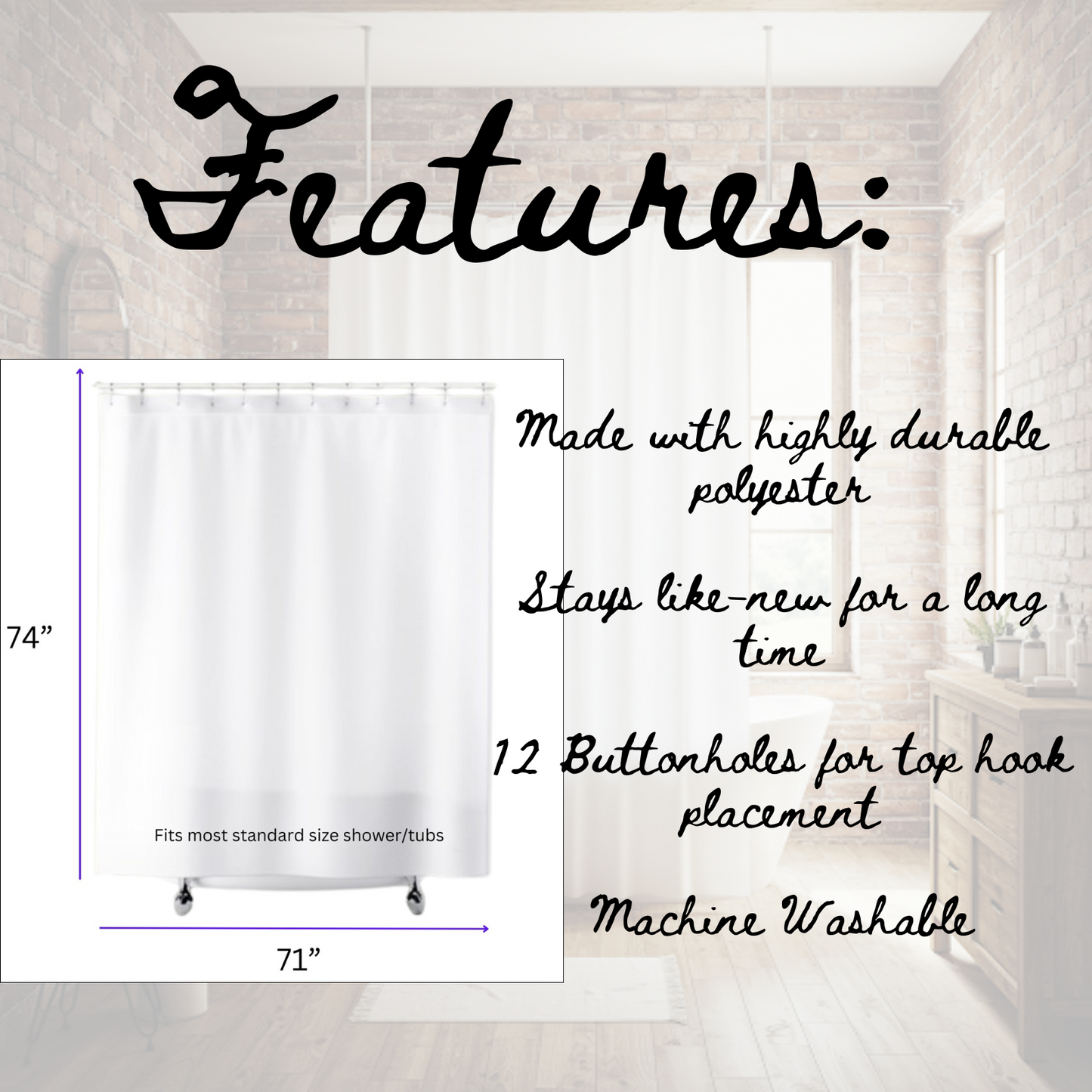 Cheerful Dog in Field Shower Curtain Custom Made MTO 71x74 Polyester Whimsical Bathroom Art Sunny Wildflower Landscape Bathroom Decor