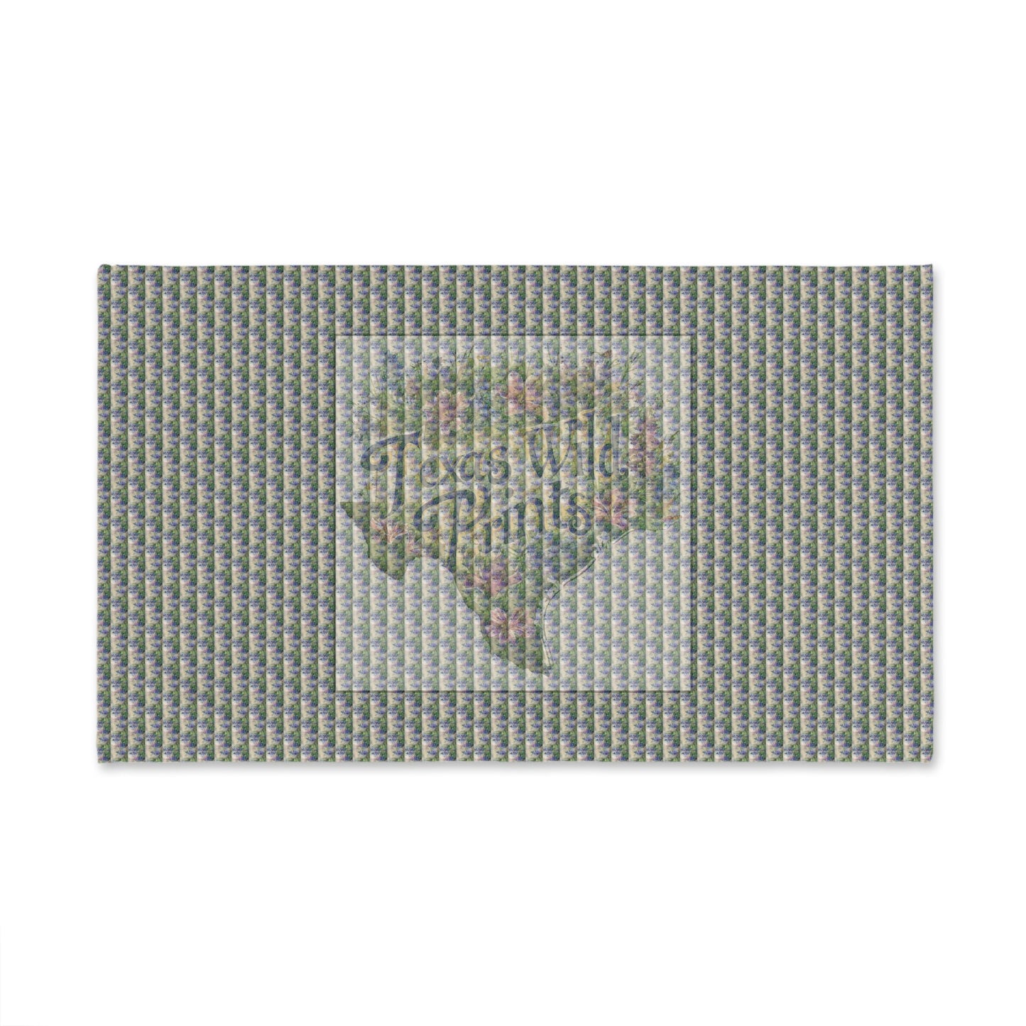 Royal Bluebonnet Bushel Floral Print Hand Towel | Premium | 71”x74” | Texas Wildflowers | Victorian Inspired