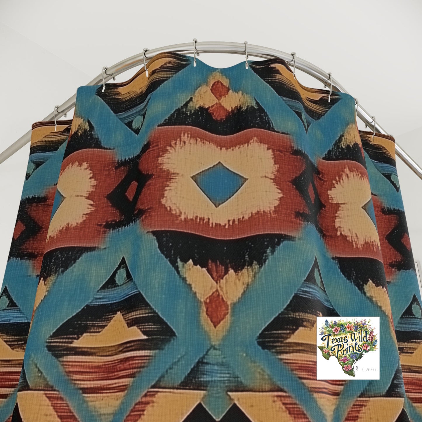 Vibrant Boho Aztec Vibes Shower Curtain Rich Earth Tone Tribal Geometric Print Southwestern Rustic Bath Accent 71x74 Inch Unique Housewarming Gift
