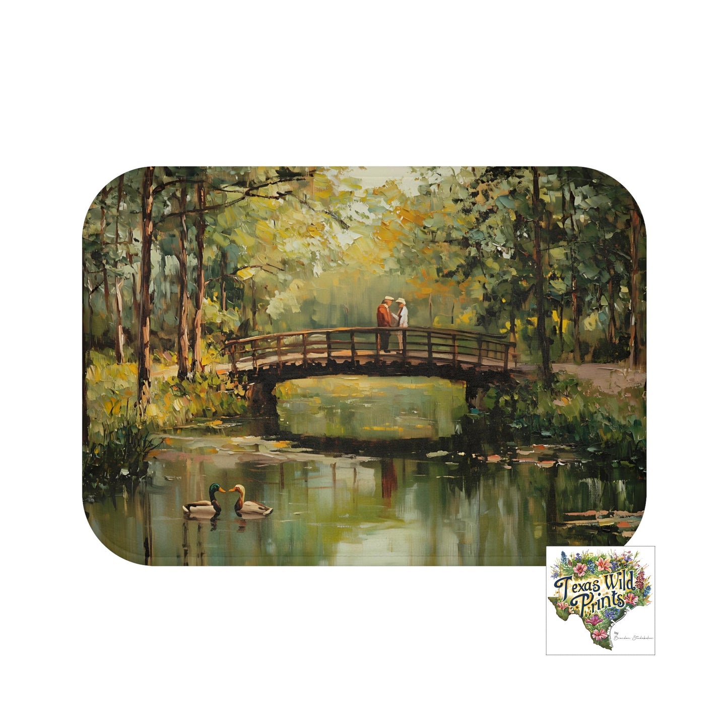 Woodland Love Scene Shower Curtain Love Themed Print 71x74 Inch Cottagecore Home Decor Gifts for Valentine's Day Anniversary Gift