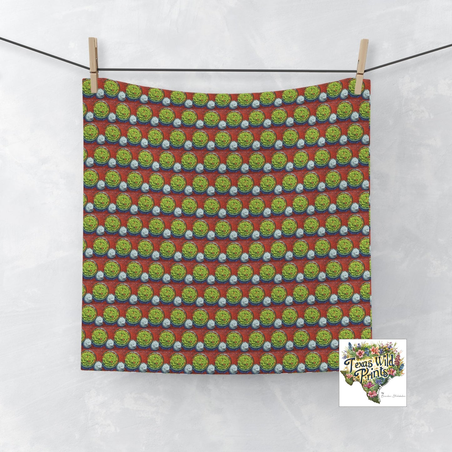 Serviette à tremper Fiesta Guac | Décoration de cuisine | Cadeau culinaire | 13"x13"