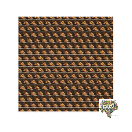 Hacienda Sopapilla Face Towel Dessert Pattern Washcloth 13x13 Inch Southwestern Style Best Gift for Foodie New Mexican Santa Fe Inspired Home Decor