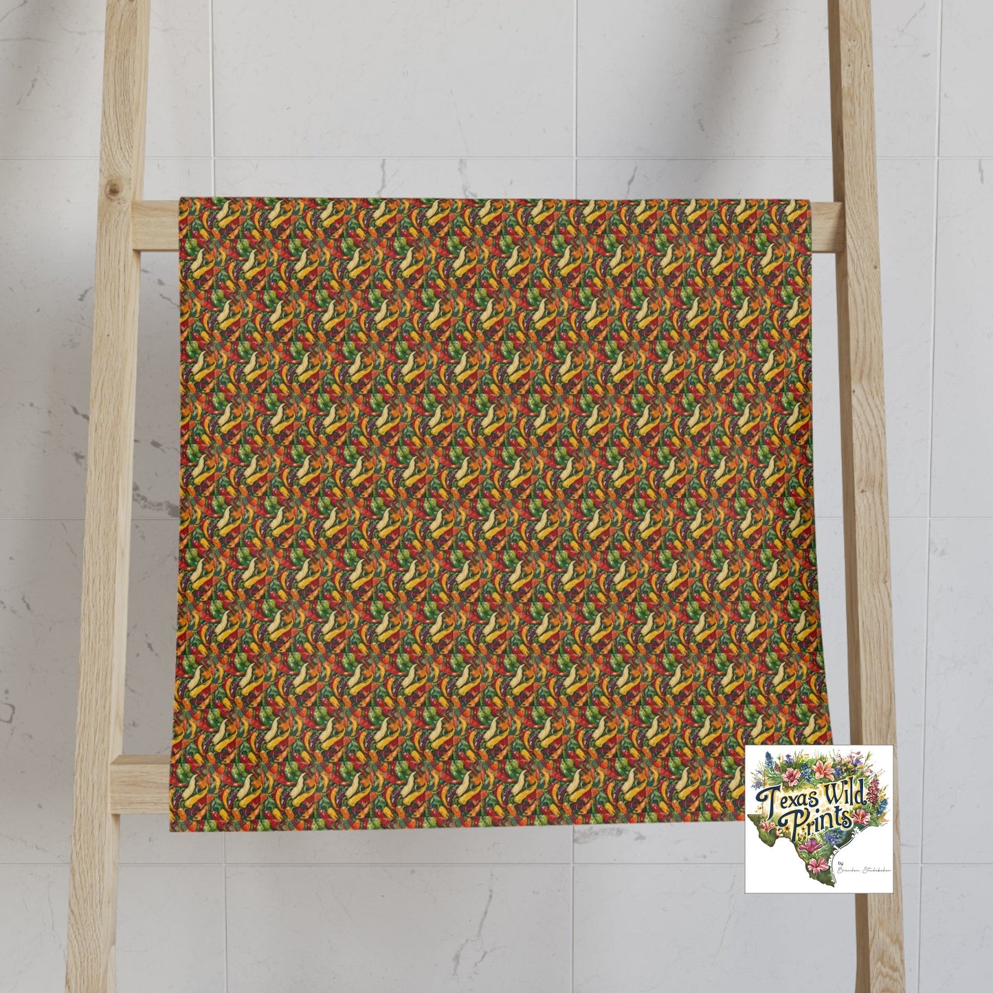 Vibrant Jalapeño Pepper Pattern Guest Towel 16x28 Hand Towel Spicy Food Themed Home Accents Southwestern Great Gift for Cook Unique Kitchen Decor