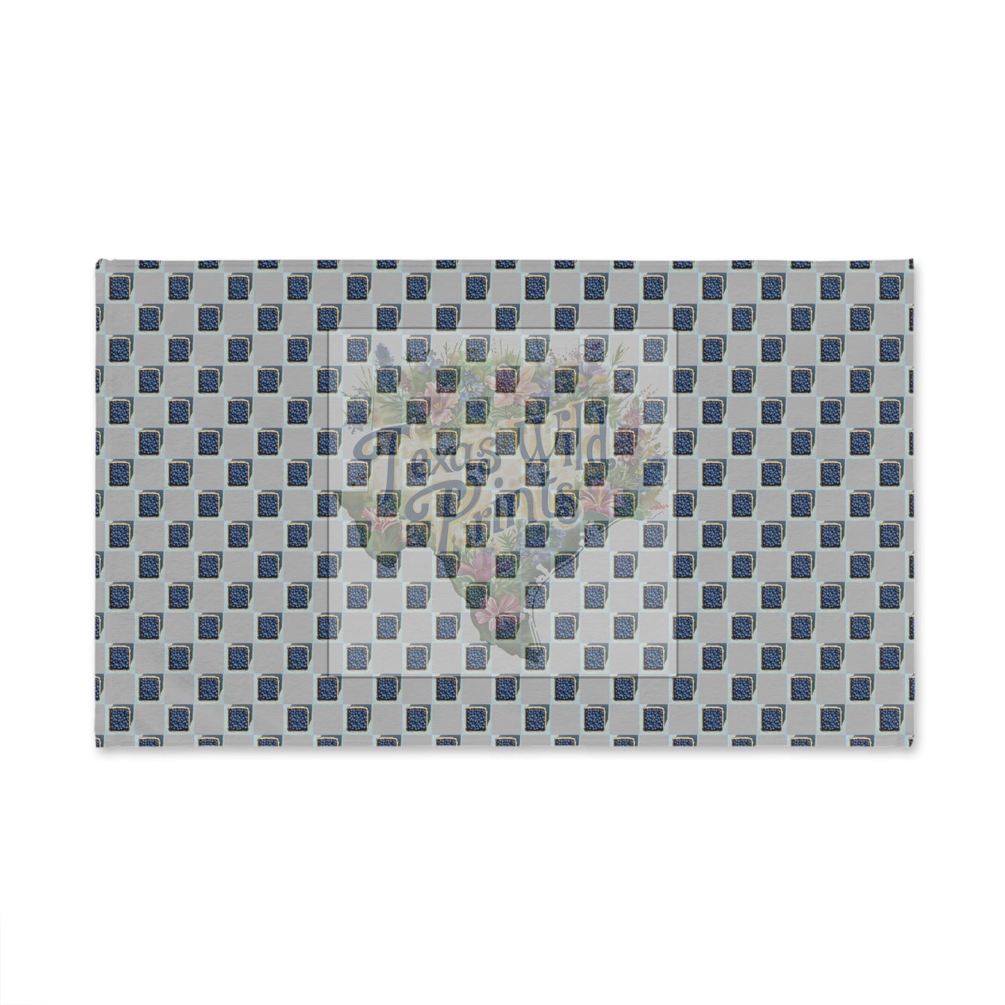 Blueberry Basket Pattern Print Decorative Hand Towel | Premium | 16”x28” Towel | Rustic & Farmhouse