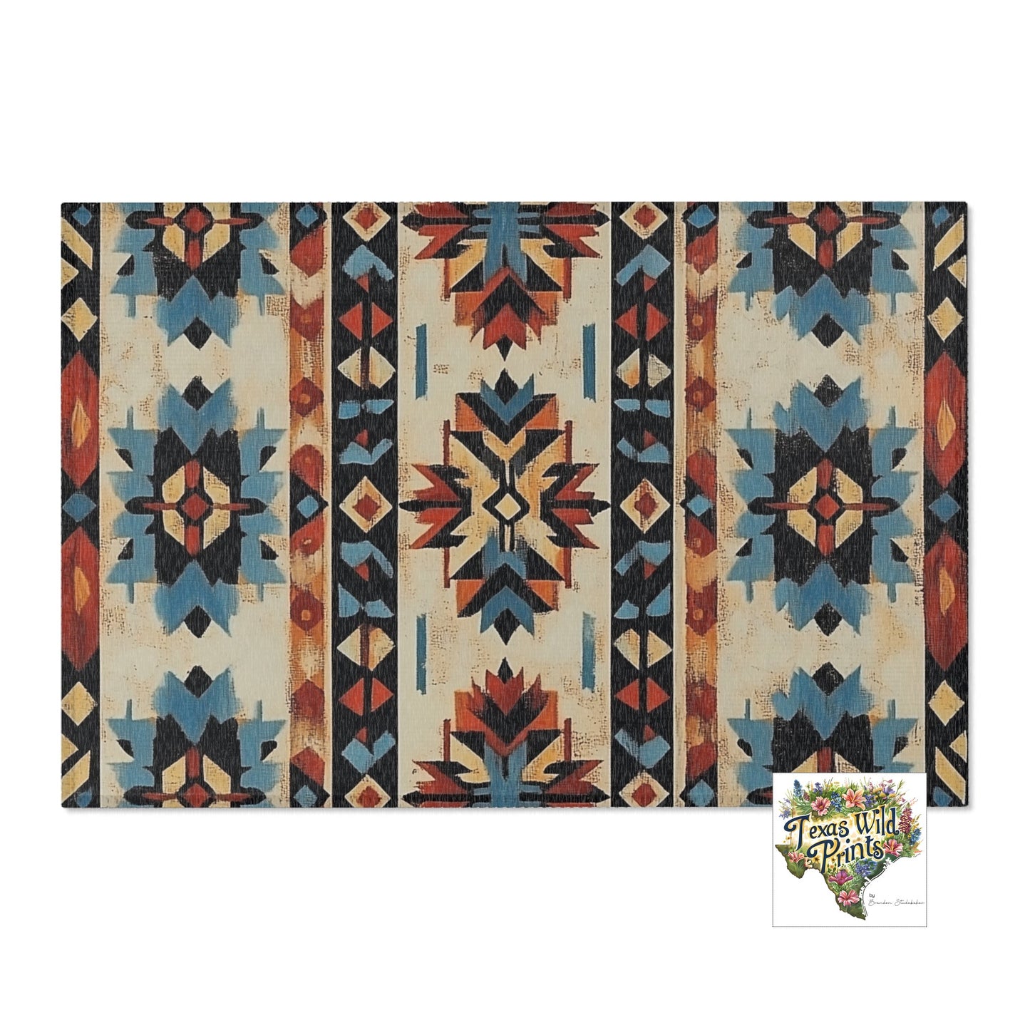 Small Southwestern Geometric Entryway Rug Earth Wisdom Tribal Inspired Pattern Rustic Santa Fe Decor Various Sizes Boho Home Gift
