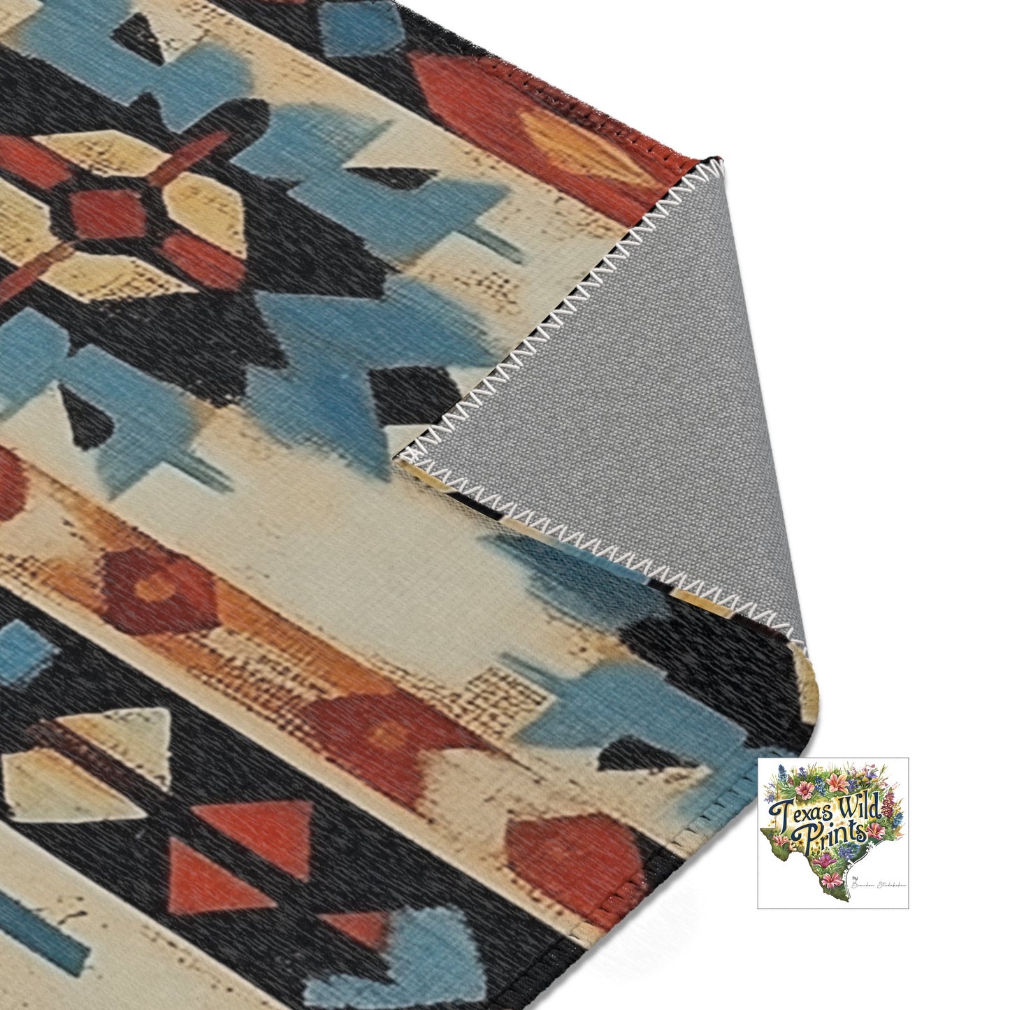 Small Southwestern Geometric Entryway Rug Earth Wisdom Tribal Inspired Pattern Rustic Santa Fe Decor Various Sizes Boho Home Gift